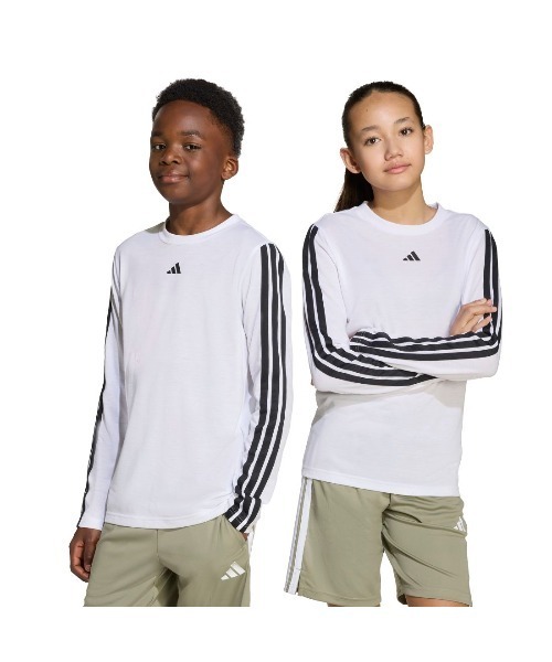 adidas（アディダス）の「アディダス adidas トレイン エッセンシャルズ長袖Tシャツ（Tシャツ/カットソー・キッズ・ブルー/ホワイト/ブラック・120cm/130cm/140cm/150cm/160cm）」の15枚目の写真