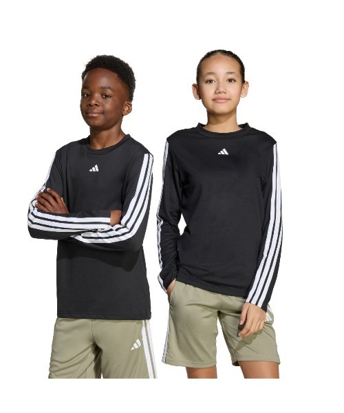 adidas（アディダス）の「アディダス adidas トレイン エッセンシャルズ長袖Tシャツ（Tシャツ/カットソー・キッズ・ブルー/ホワイト/ブラック・120cm/130cm/140cm/150cm/160cm）」の6枚目の写真