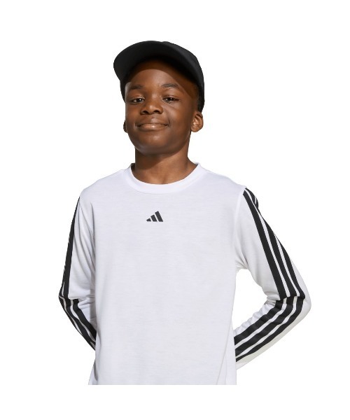 adidas（アディダス）の「アディダス adidas トレイン エッセンシャルズ長袖Tシャツ（Tシャツ/カットソー・キッズ・ブルー/ホワイト/ブラック・120cm/130cm/140cm/150cm/160cm）」の12枚目の写真