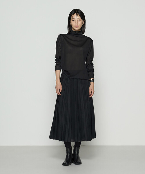 COMME CA（コムサ）の「ソフトチュール×ウーリー分繊トリコット広巾 プルオーバー（Tシャツ/カットソー・レディース・チャコール/ブルー系その他/ミント/キャメル・9号/11号）」の15枚目の写真