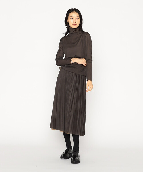 COMME CA（コムサ）の「ソフトチュール×ウーリー分繊トリコット広巾 プルオーバー（Tシャツ/カットソー・レディース・チャコール/ブルー系その他/ミント/キャメル・9号/11号）」の12枚目の写真