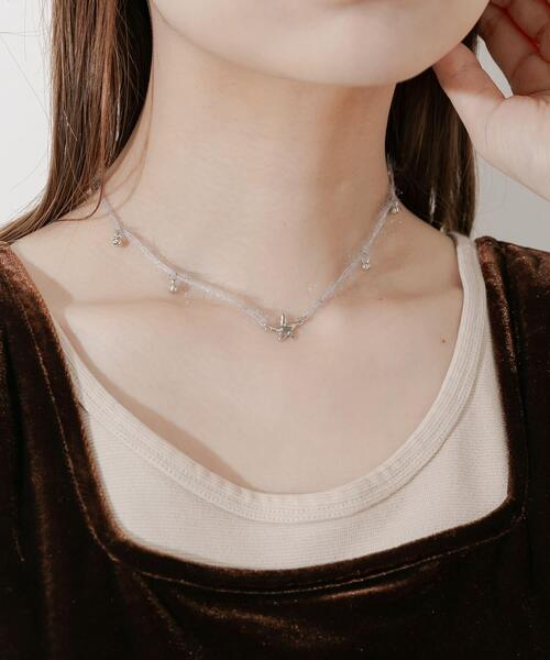 SMELLY（スメリー）の「ウールヤーンチャームコードチョーカーネックレス（ネックレス・レディース・グレー・-）」の7枚目の写真