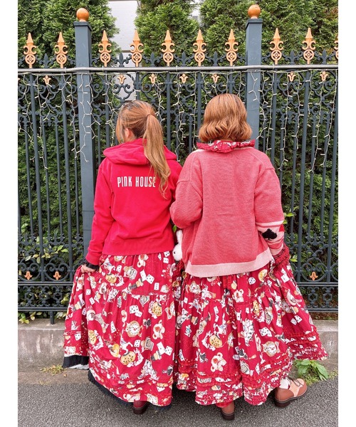 ハロウィーンワンダーランドプリントワンピース☆ピンクハウス☆赤 セール】ハロウィーンワンダーランドプリントワンピース（ワンピース