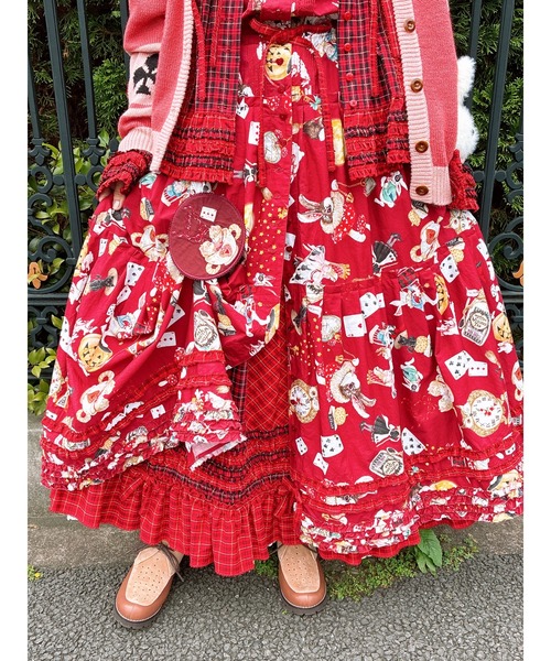 ピンクハウス　今期現行品　ハロウィーンワンダーランドプリント　ワンピース　完売色 セール】ハロウィーンワンダーランドプリントワンピース（ワンピース