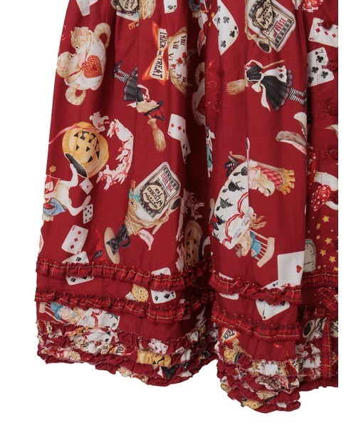 セール】ハロウィーンワンダーランドプリントワンピース（ワンピース