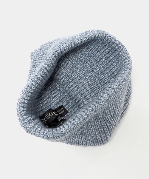 GRILLO（グリーロ）の「＜GRILLO＞ニット キャップ（ハット・メンズ・ライトブルー/ブラック/ブラウン系・FREE）」の5枚目の写真