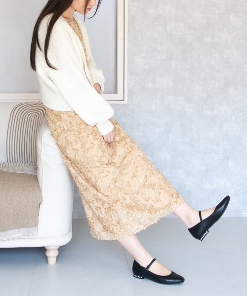 JELLY BEANS(ジェリービーンズ)の「あったか仕様◆ビジューヒールストラップパンプス (204-57133)JELLY BEANS(ジェリービーンズ)(パンプス・レディース・レオパード/ブラック/ブラック系・24/23.5/23/22.5/24.5)」の16枚目の写真