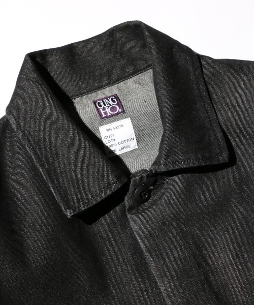 GUNG HO(ガンホー)の「GUNG HO ガンホー / FATIGUE COVER JACKET(ミリタリージャケット・メンズ・ブラック・SMALL/MEDIUM)」の9枚目の写真