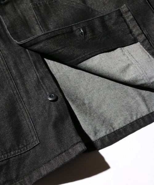 GUNG HO(ガンホー)の「GUNG HO ガンホー / FATIGUE COVER JACKET(ミリタリージャケット・メンズ・ブラック・SMALL/MEDIUM)」の8枚目の写真