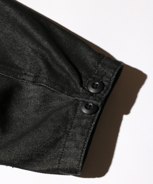 GUNG HO(ガンホー)の「GUNG HO ガンホー / FATIGUE COVER JACKET(ミリタリージャケット・メンズ・ブラック・SMALL/MEDIUM)」の4枚目の写真