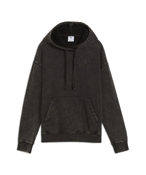 PUMA（プーマ）の「プーマ PUMA ESS ELEVATED リラックスド ウォッシュ HD FL（パーカー・レディース・サックスブルー/ブラック・S/M/L/XL）」の2枚目の写真