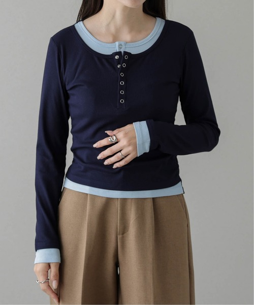 古着)00s basic Edition ヘンリーネックロンT カットソー セール