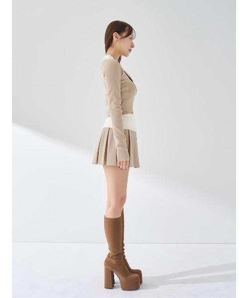 Darich ダーリッチ　DARICHニットセットアップ　BEG フリーL レザータイニットセットアップ – Darich (ダーリッチ)