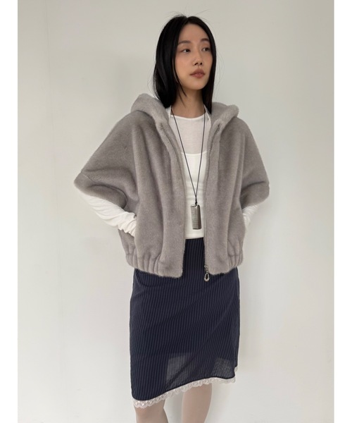 Didot.showroom（ディドット ショールーム）の「ストライプレースミディSK（スカート・レディース・ネイビー/クリーム/アイボリー・FREE）」の7枚目の写真