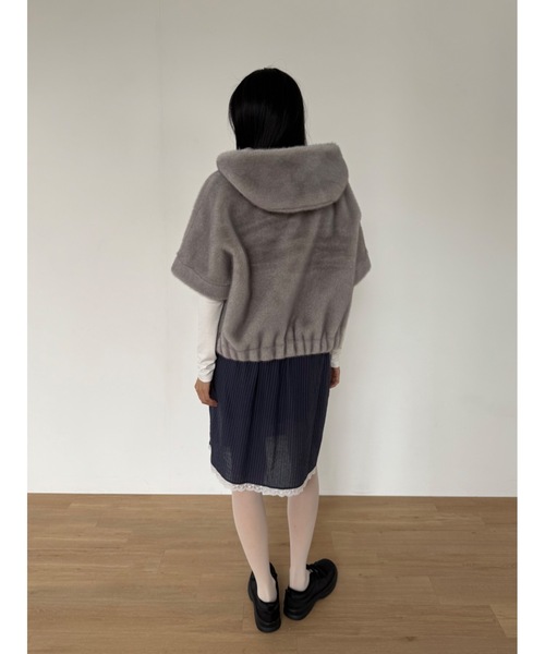 Didot.showroom（ディドット ショールーム）の「ストライプレースミディSK（スカート・レディース・ネイビー/クリーム/アイボリー・FREE）」の5枚目の写真