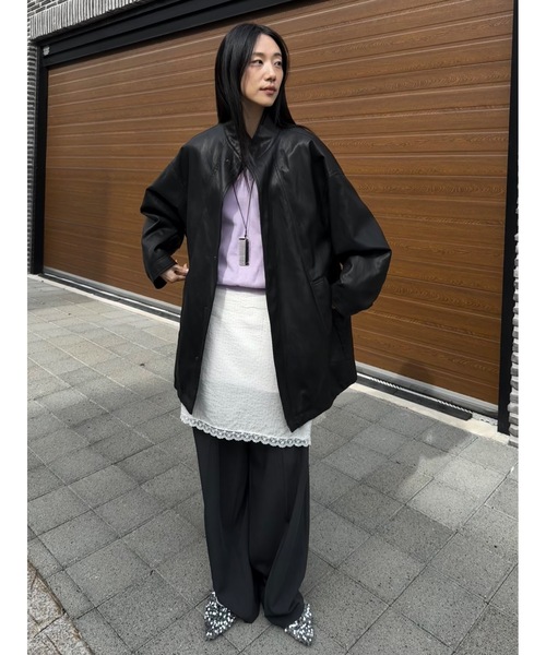 Didot.showroom（ディドット ショールーム）の「ストライプレースミディSK（スカート・レディース・ネイビー/クリーム/アイボリー・FREE）」の21枚目の写真