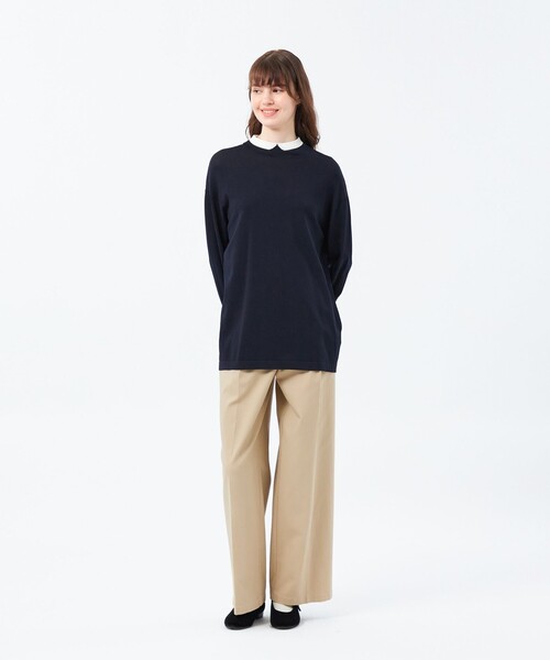 MACKINTOSH PHILOSOPHY(マッキントッシュ フィロソフィー)の「【25年秋冬モデル】Cleric Collar Knit ワイドフィット(ニット/セーター・レディース・グレー系その他2/ダークネイビー/ブラック・38)」の12枚目の写真