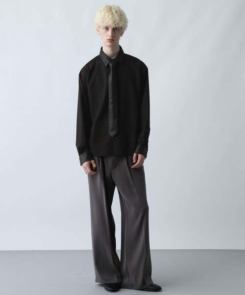 HARE(ハレ)の「ネクタイデザインシャツ(HARE)(シャツ/ブラウス・メンズ・ブラック/ブラウン/ブルー・MEDIUM/SMALL)」の4枚目の写真