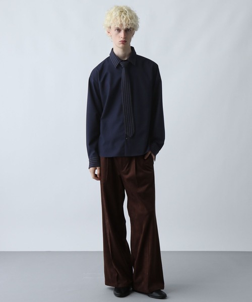 HARE(ハレ)の「ネクタイデザインシャツ(HARE)(シャツ/ブラウス・メンズ・ブラック/ブラウン/ブルー・MEDIUM/SMALL)」の19枚目の写真