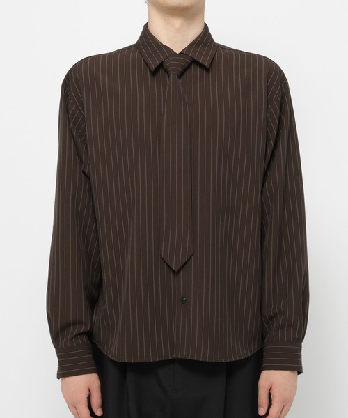 HARE(ハレ)の「ネクタイデザインシャツ(HARE)(シャツ/ブラウス・メンズ・ブラック/ブラウン/ブルー・MEDIUM/SMALL)」の18枚目の写真