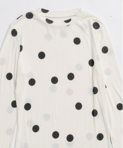 Sheer Dot Layered Tops / シアードットレイヤードトップス（Tシャツ