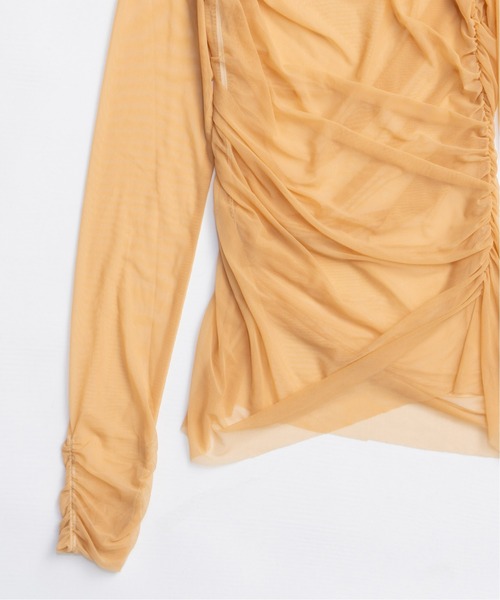 Sheer Dot Layered Tops / シアードットレイヤードトップス（Tシャツ