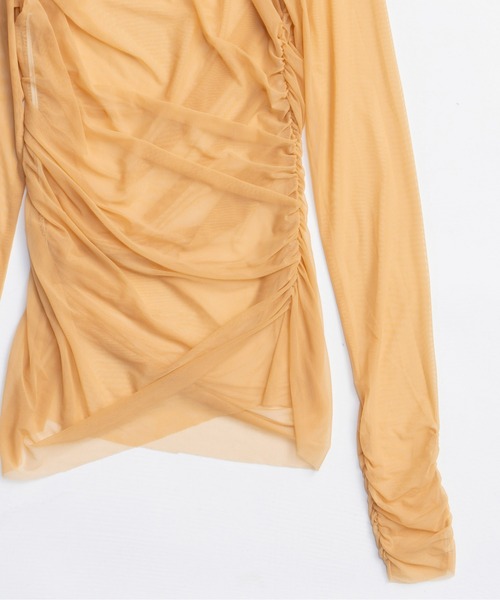 Sheer Dot Layered Tops / シアードットレイヤードトップス（Tシャツ