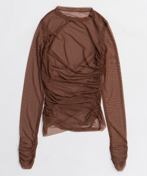 Sheer Dot Layered Tops / シアードットレイヤードトップス（Tシャツ