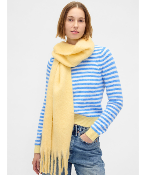 ブラッシュド フリンジ マフラー（マフラー）｜GAP（ギャップ）の