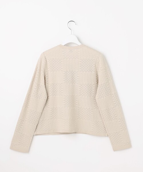 J.PRESS(ジェイプレス)の「ジャガード ニット ジャケット(ニット/セーター・レディース・ネイビー系/ベージュ系・T15/T13)」の7枚目の写真