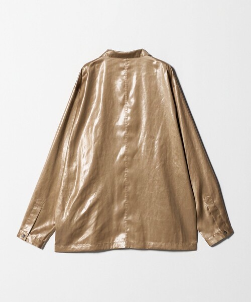6（ロク）の「＜6(ROKU)＞ポリサテン シャツ（シャツ/ブラウス・レディース・ベージュ・38）」の5枚目の写真
