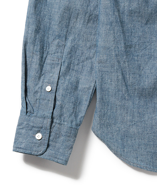 BEAMS PLUS(ビームスプラス)の「BEAMS PLUS / シャンブレー ボタンダウン シャツ16SS(シャツ/ブラウス・メンズ・サックスブルー・MEDIUM/SMALL/LARGE/X-SMALL/XX-LARGE/X-LARGE)」の17枚目の写真