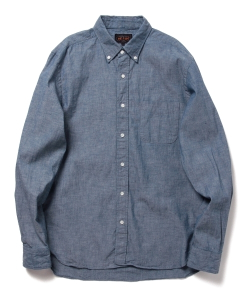 BEAMS PLUS(ビームスプラス)の「BEAMS PLUS / シャンブレー ボタンダウン シャツ16SS(シャツ/ブラウス・メンズ・サックスブルー・MEDIUM/SMALL/LARGE/X-SMALL/XX-LARGE/X-LARGE)」の12枚目の写真