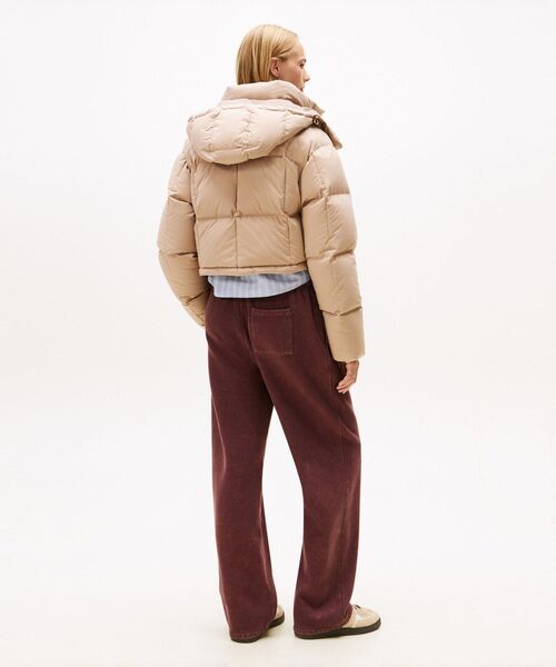 tommy jeans(トミー ジーンズ)の「アラスカグリッドクロップドダウンジャケット(ダウンジャケット/コート・レディース・ピンク/オートミール・SMALL/MEDIUM/X-SMALL)」の5枚目の写真