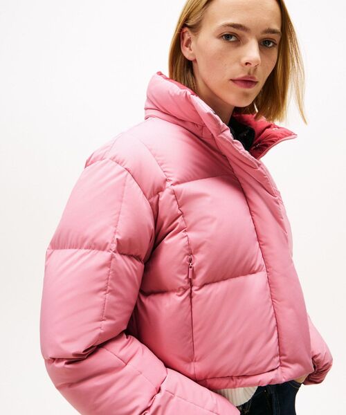 アラスカグリッドクロップドダウンジャケット（ブルゾン）｜TOMMY