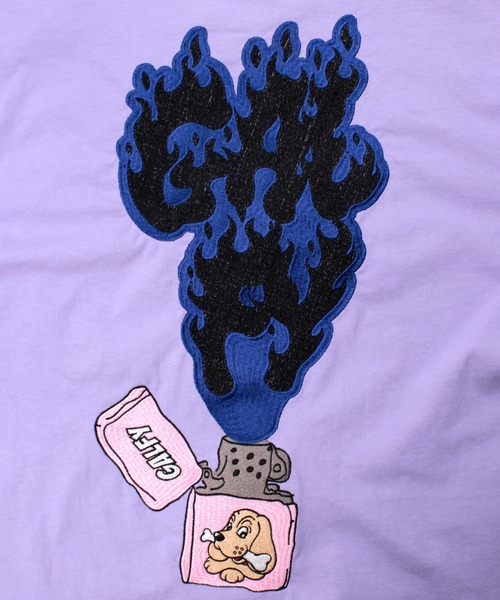 GALFY(ガルフィー)の「GALFY-FIREライターロンTee(Tシャツ/カットソー・メンズ・ブラック/ホワイト/パープル・L/XL)」の10枚目の写真