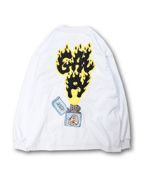 GALFY(ガルフィー)の「GALFY-FIREライターロンTee(Tシャツ/カットソー・メンズ・ブラック/ホワイト/パープル・L/XL)」の19枚目の写真