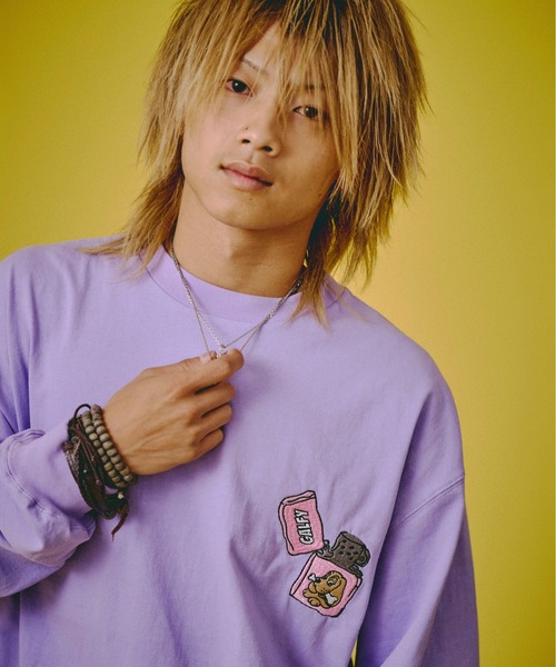 GALFY(ガルフィー)の「GALFY-FIREライターロンTee(Tシャツ/カットソー・メンズ・ブラック/ホワイト/パープル・L/XL)」の18枚目の写真