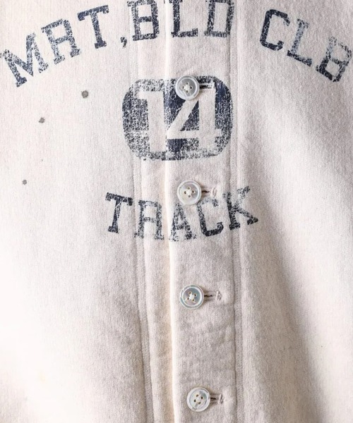 KHOKI（コッキ）の「【KHOKI/コッキ】Vintage-effect sweat cardigan（スウェット・メンズ・アイボリー・2/3）」の4枚目の写真