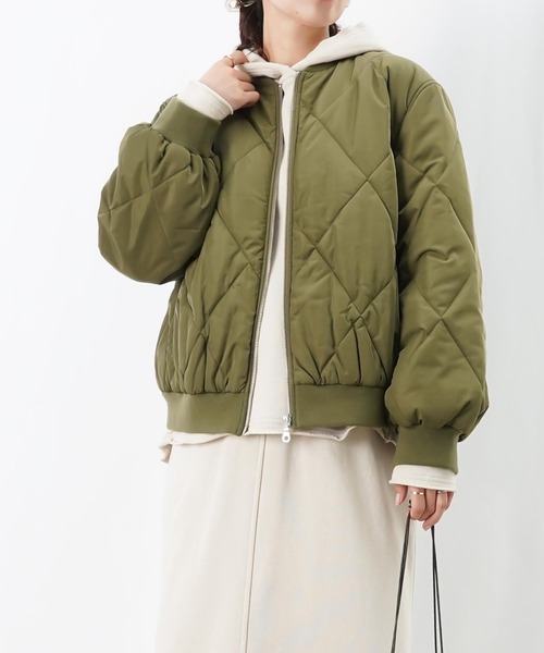 LC/LLL ダイヤキルトリブ襟ブルゾン（ブルゾン）｜LUCA/LADY LUCK LUCA