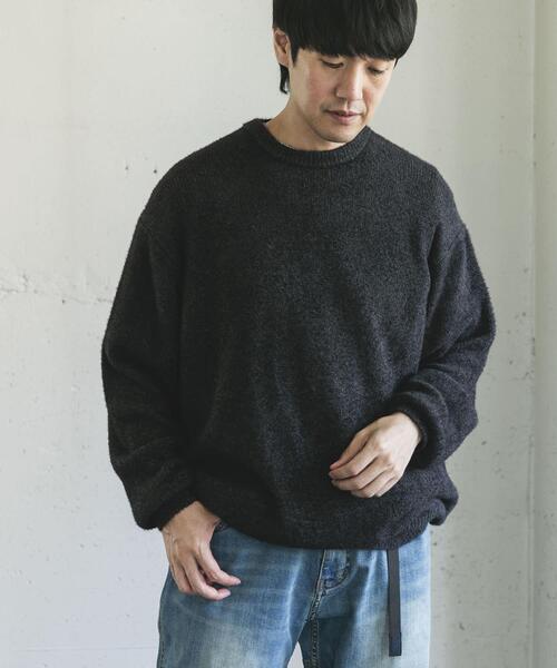 アンスナム ansnam メランジニット サイズ04 メランジシャギー クルーネックニット（ニット/セーター）｜URBAN