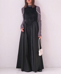 AKTE | パールストラップベロアワンピース(ワンピース)