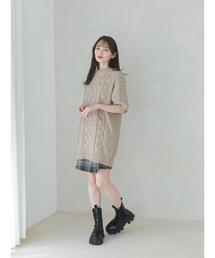 so4u | ケーブル編みニットワンピース(ワンピース)