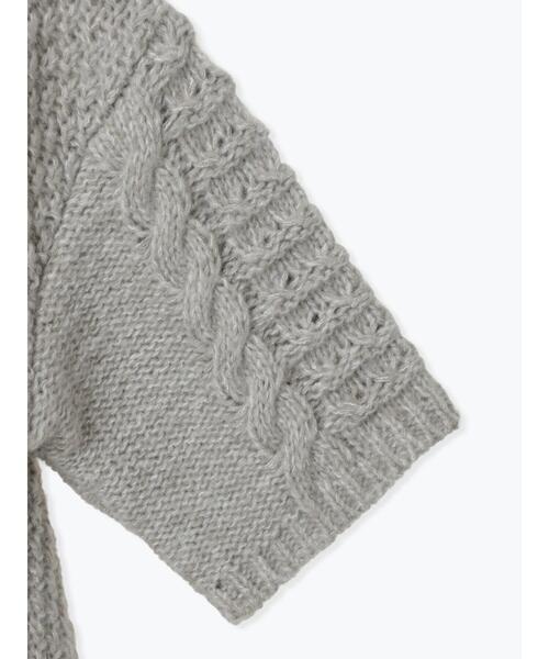so4u（ソーフォーユー）の「ケーブル編みニットワンピース（ワンピース・レディース・グレー/モカ・F）」の13枚目の写真