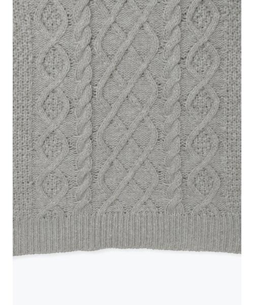 so4u（ソーフォーユー）の「ケーブル編みニットワンピース（ワンピース・レディース・グレー/モカ・F）」の14枚目の写真