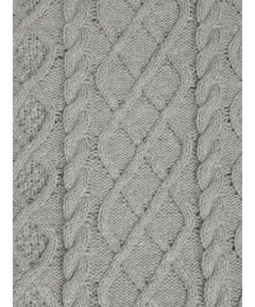 so4u（ソーフォーユー）の「ケーブル編みニットワンピース（ワンピース・レディース・グレー/モカ・F）」の16枚目の写真