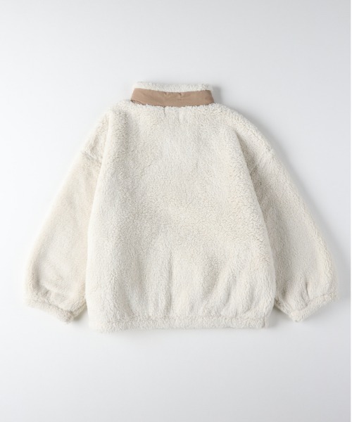 Right-on(ライトオン)の「【先行販売】【Refurbish】スタンドジップボアアウター (スタンドネック/スタンドジップ/ボア/軽やか/保温性/フロントポケット/ランドセル/キッズ/カジュアル)(その他アウター・キッズ・オフホワイト/ブラック・140/150/160/130)」の18枚目の写真