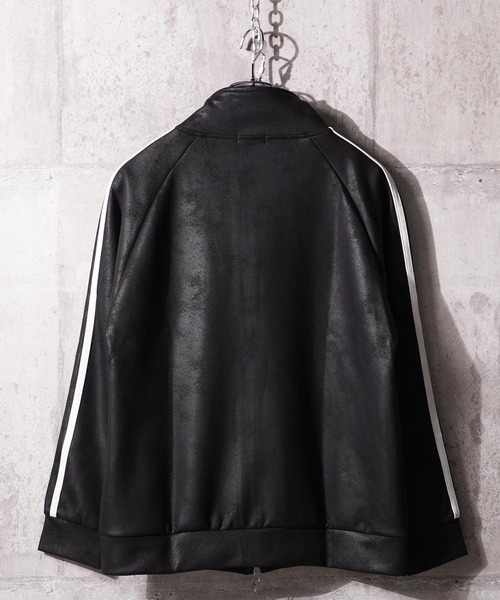 1111clothing(ワンフォークロージング)の「レザーライク トラックジャケット / Leather-Like Truck Jacket(ブルゾン・メンズ・ブラック系2/ブラック系1・M/L)」の10枚目の写真