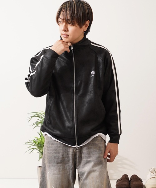 1111clothing(ワンフォークロージング)の「レザーライク トラックジャケット / Leather-Like Truck Jacket(ブルゾン・メンズ・ブラック系2/ブラック系1・M/L)」の13枚目の写真