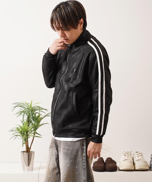 SURGERYトラックジャケット セール】レザーライク トラックジャケット / Leather-Like Truck